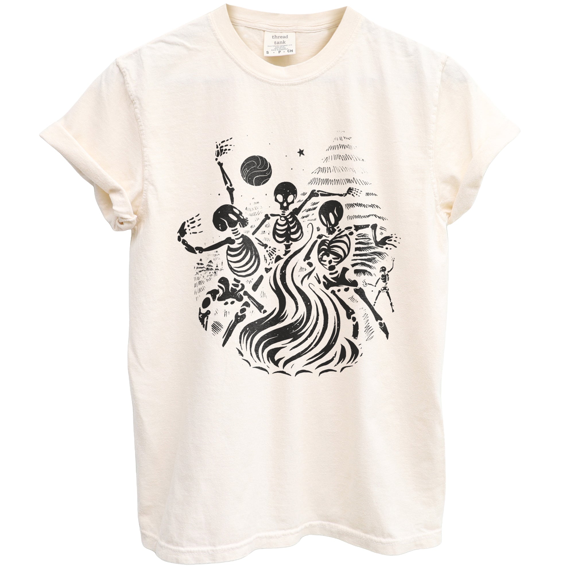 Skeleton Dancing Tree Garment-Dyed Tee - Stories You Can Wear