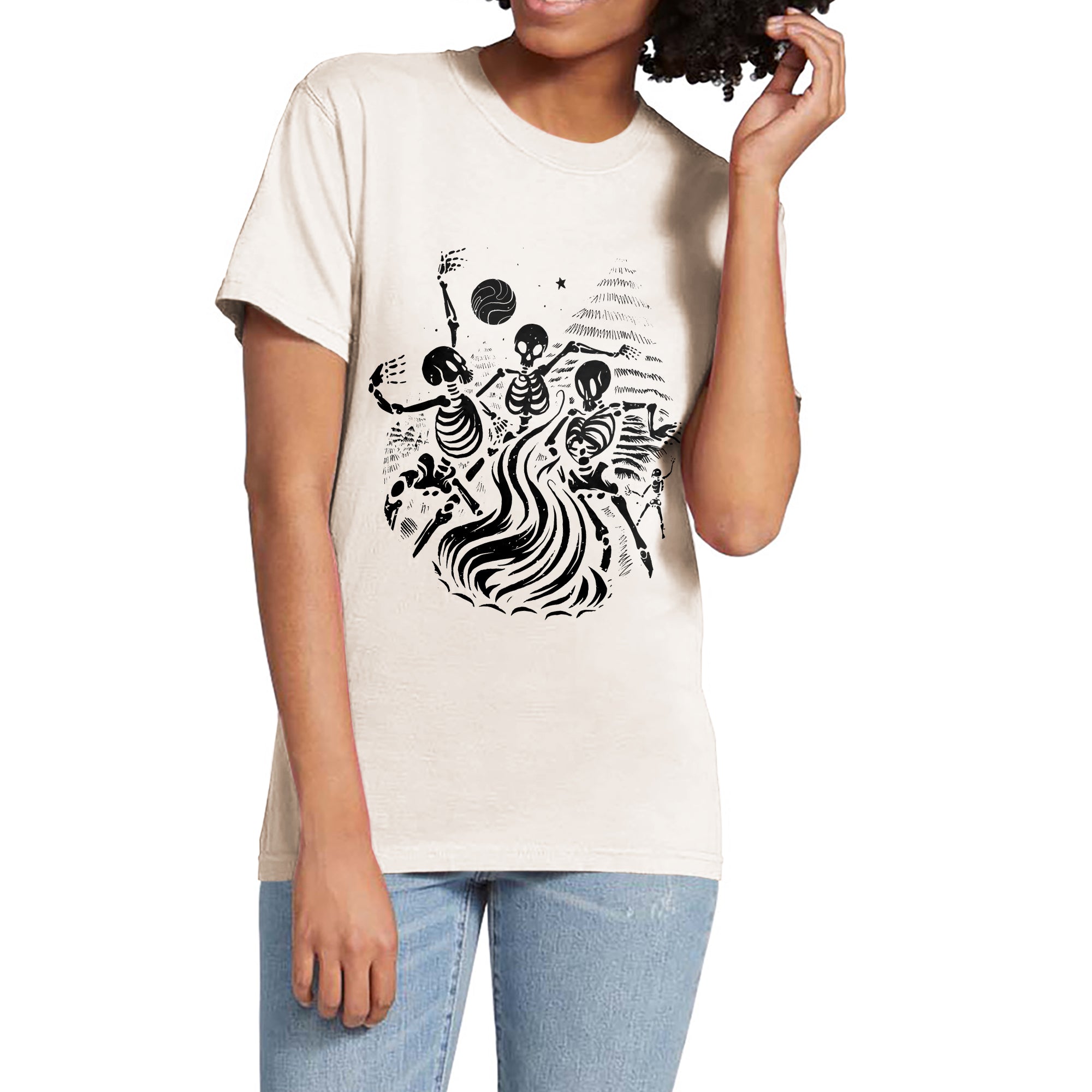 Skeleton Dancing Tree Garment-Dyed Tee - Stories You Can Wear