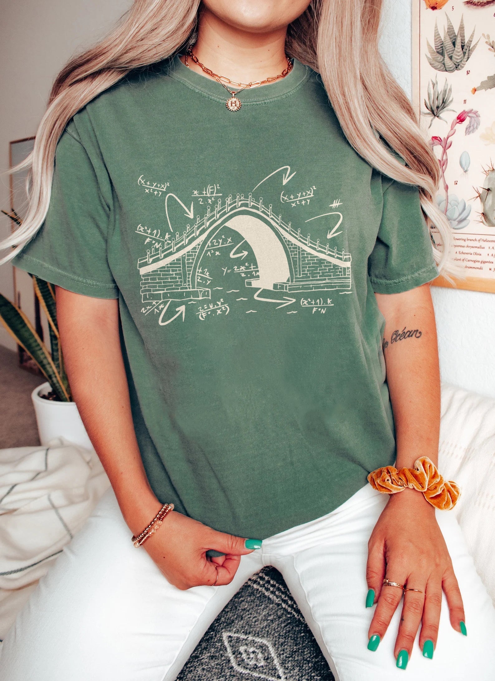 Stoned Arch Bridge Math Garment-Dyed Tee - Stories You Can Wear