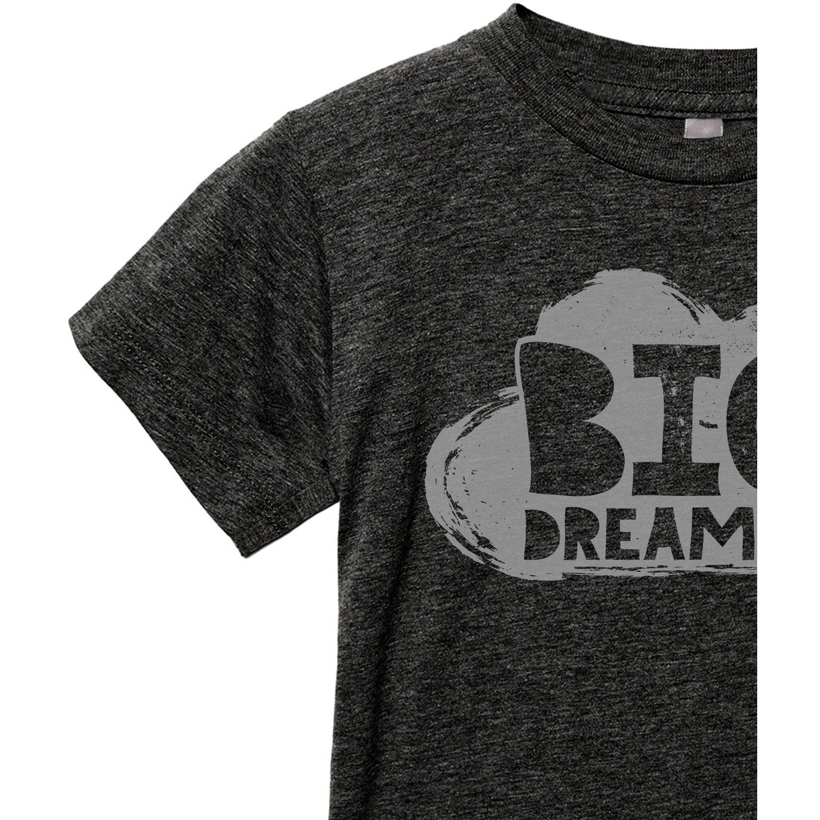 Big Dreamer Toddler's Go-To Crewneck Tee Charcoal Zoom Details A