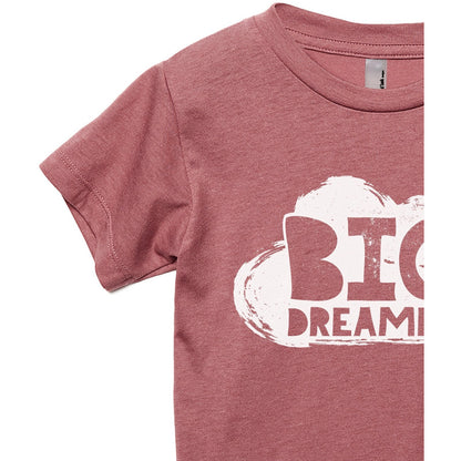 Big Dreamer Toddler's Go-To Crewneck Tee Heather Rouge Zoom Details A