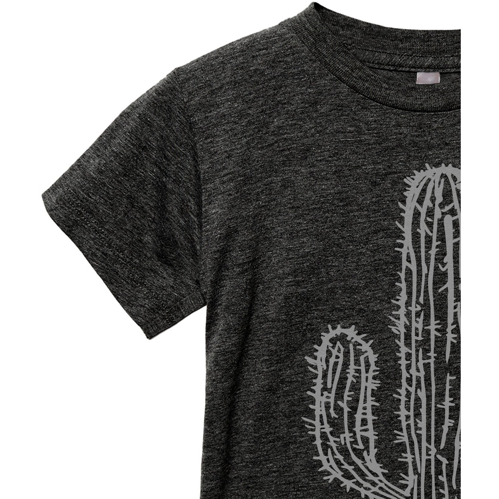 Desert Cactus Toddler's Go-To Crewneck Tee Charcoal Zoom Details A