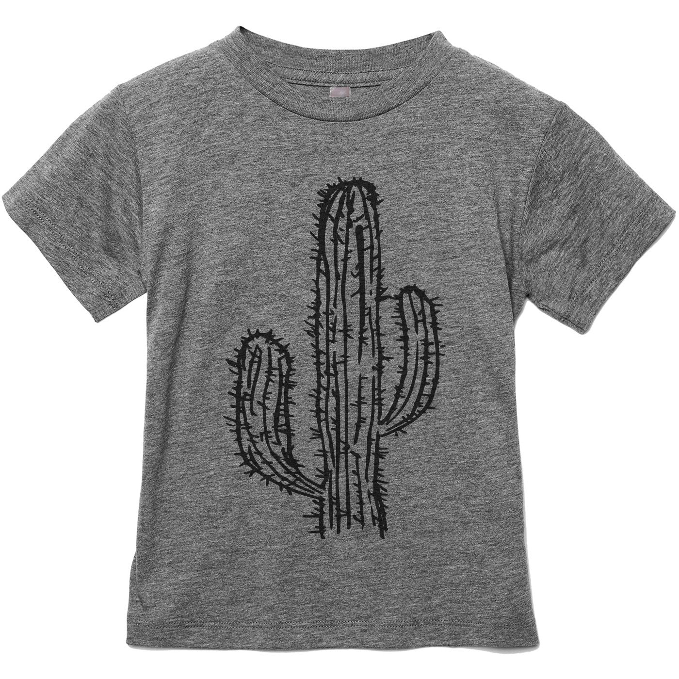 Desert Cactus Toddler's Go-To Crewneck Tee Heather Grey