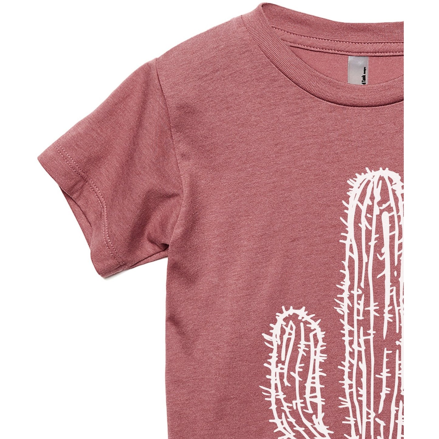 Desert Cactus Toddler's Go-To Crewneck Tee Heather Rouge Zoom Details A