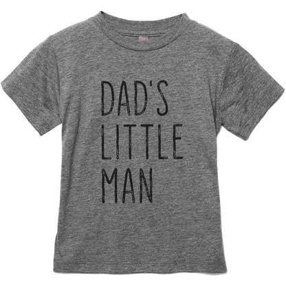 Dad's Little Man Toddler's Go-To Crewneck Tee Charcoal