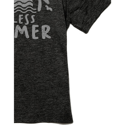 Endless Summer Toddler's Go-To Crewneck Tee Charcoal Zoom Details B