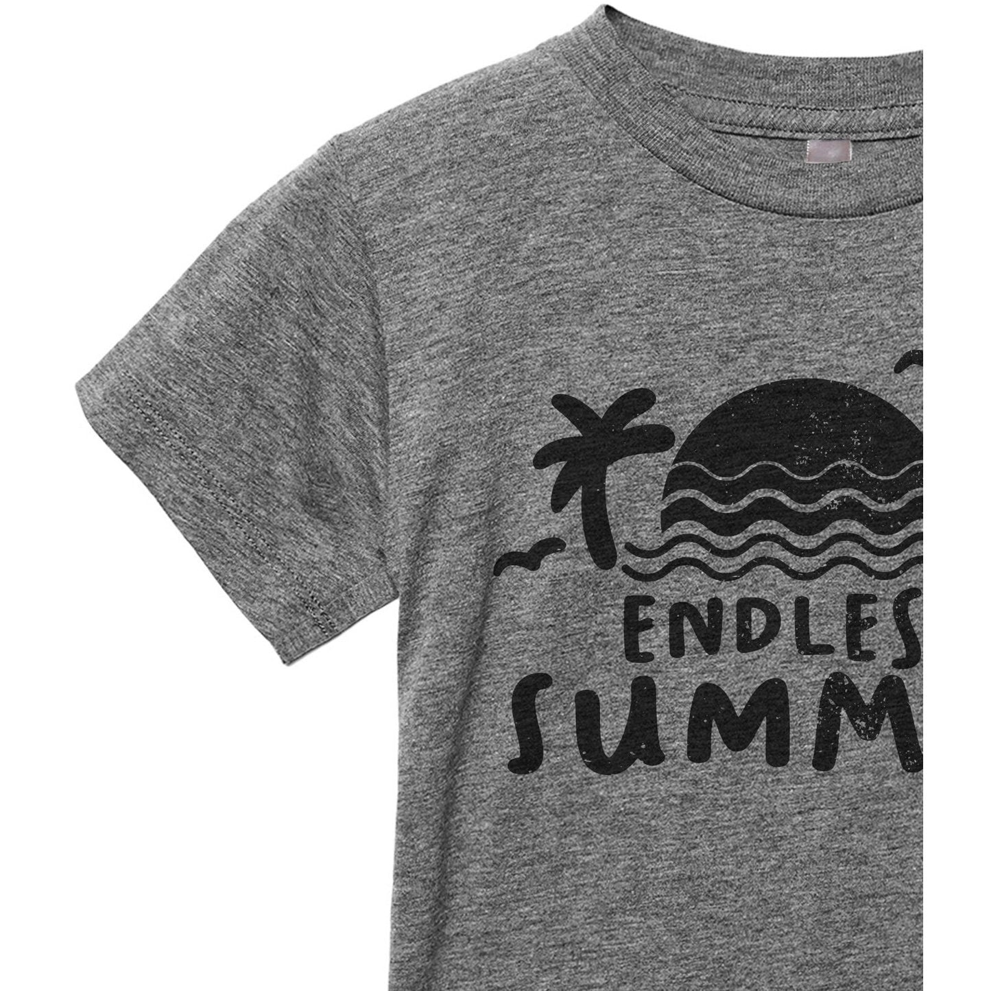 Endless Summer Toddler's Go-To Crewneck Tee Heather Grey Zoom Details A