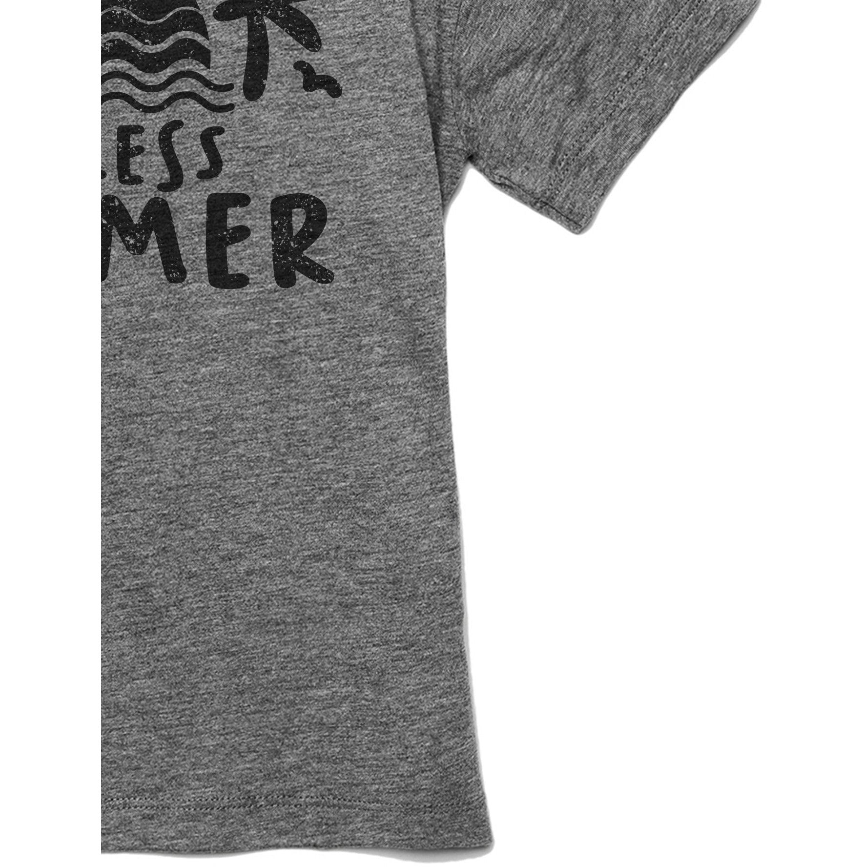 Endless Summer Toddler's Go-To Crewneck Tee Heather Grey Zoom Details B