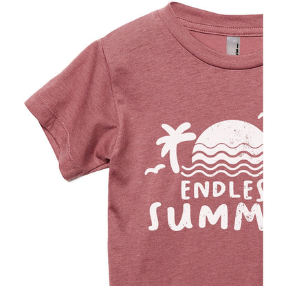 Endless Summer Toddler's Go-To Crewneck Tee Heather Rouge Zoom Details A