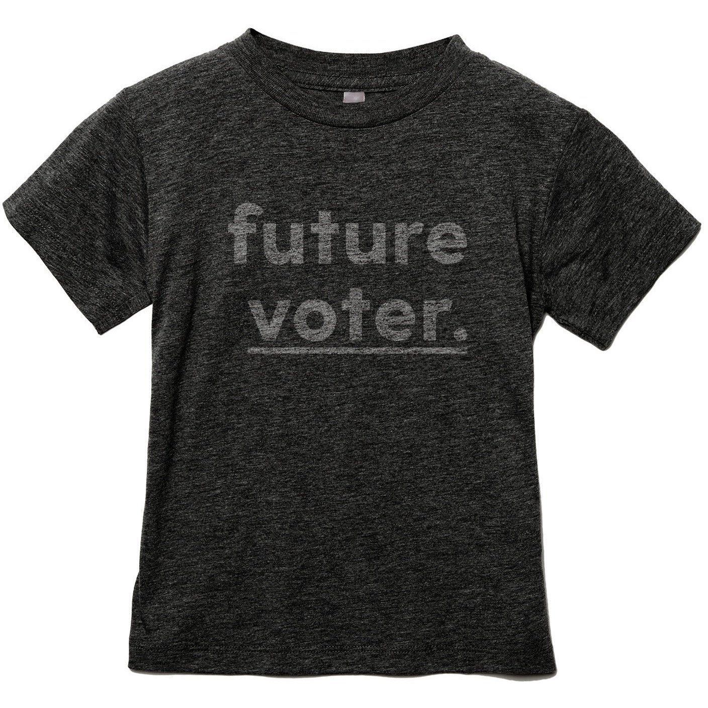 Future Voter Toddler's Go-To Crewneck Tee Charcoal