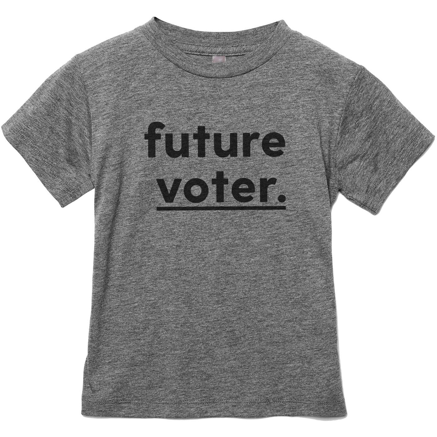 Future Voter Toddler's Go-To Crewneck Tee Heather Grey