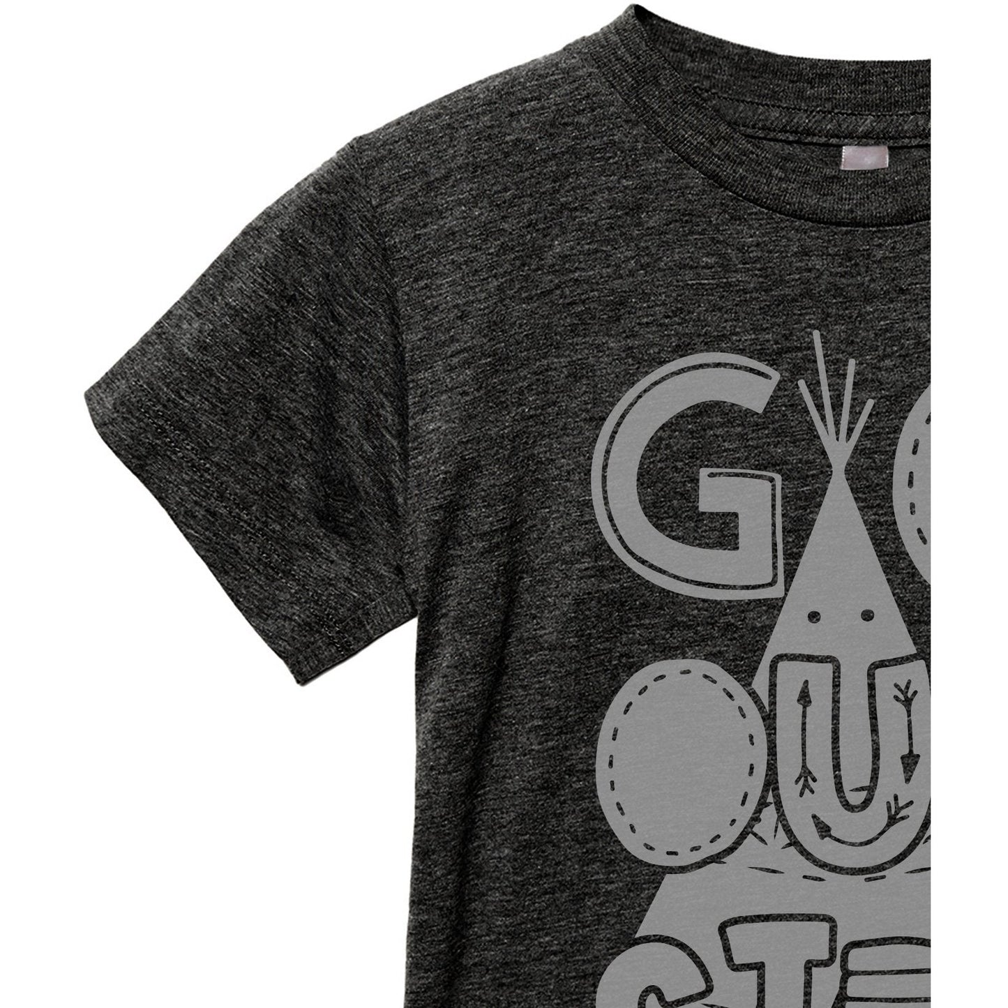 Go Outside Toddler's Go-To Crewneck Tee Charcoal Zoom Details A