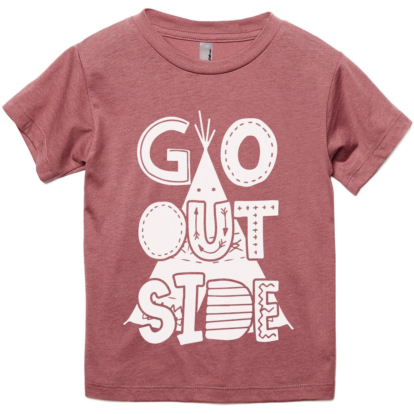 Go Outside Toddler's Go-To Crewneck Tee Heather Rouge