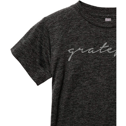 Grateful Kid Toddler's Go-To Crewneck Tee Charcoal Zoom Details A