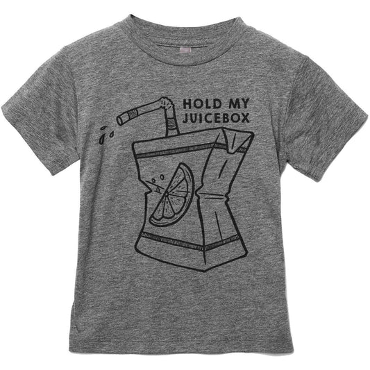 Hold My Juice Box Toddler's Go-To Crewneck Tee Heather Rouge
