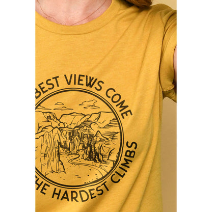 The Best Views Come From The Hardest Climbs - thread tank | Stories you can wear.