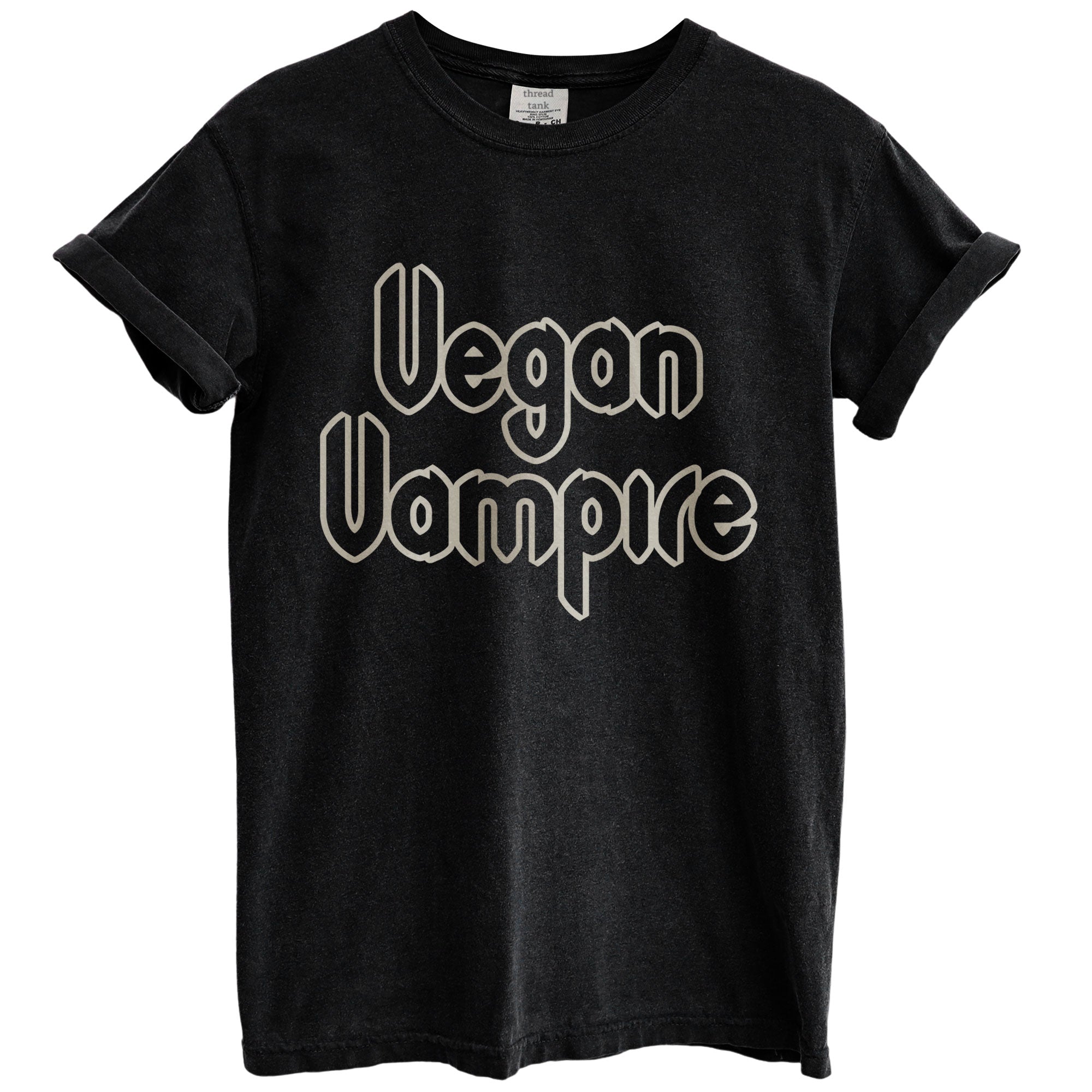 vegan vampire oversized garment dyed shirt