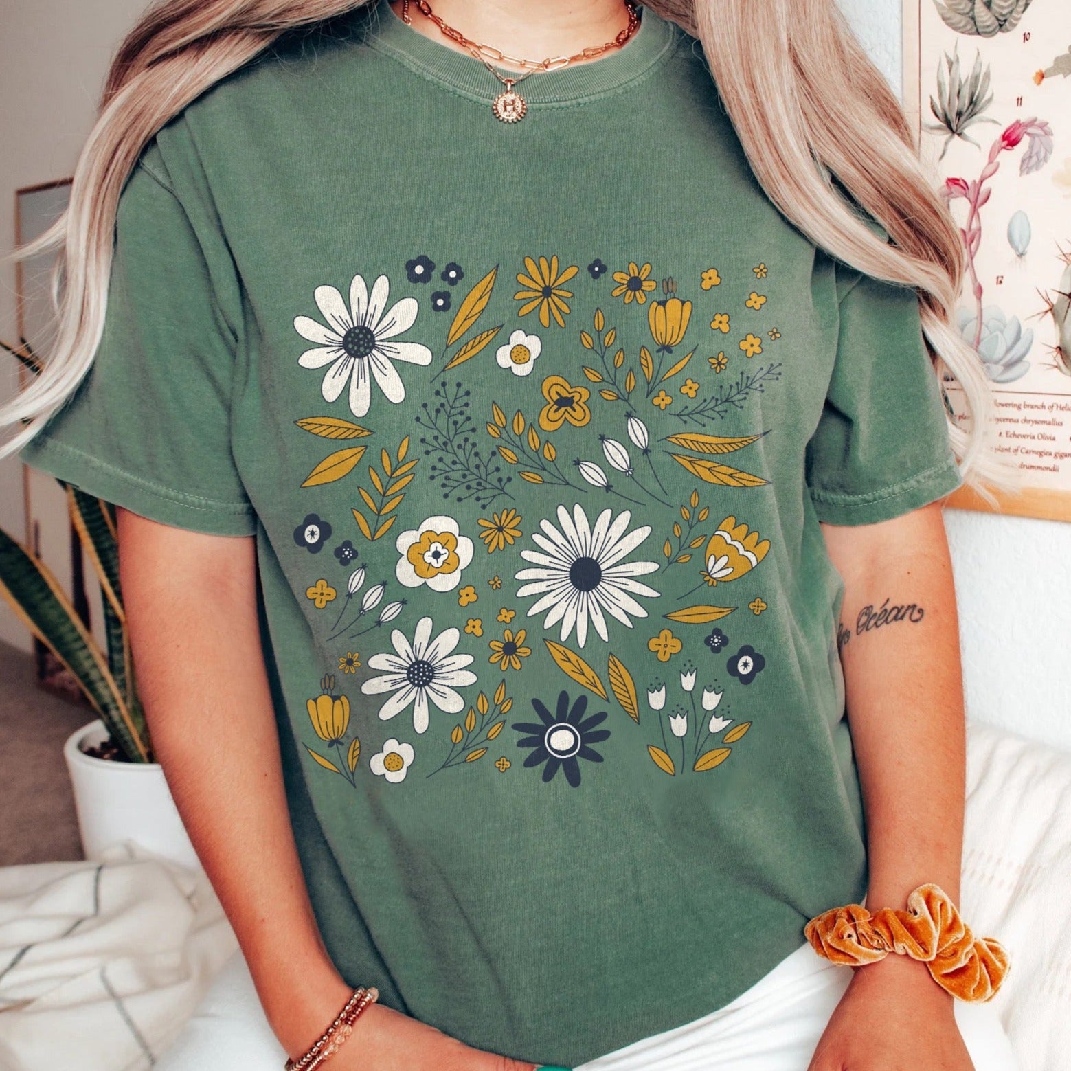 Wildflower Field Garment-Dyed Tee - Stories You Can Wear