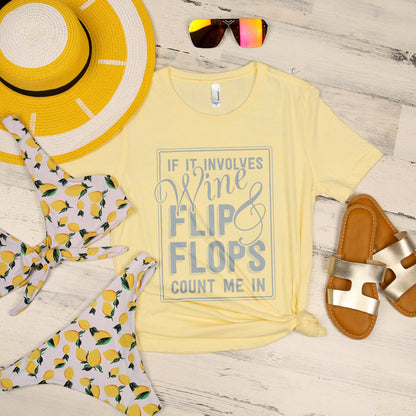 Wine And Flip Flops Count Me In - thread tank | Stories you can wear.