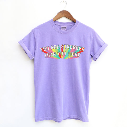 You Are Stronger Than You Think Garment-Dyed Tee Vintage Violet Image