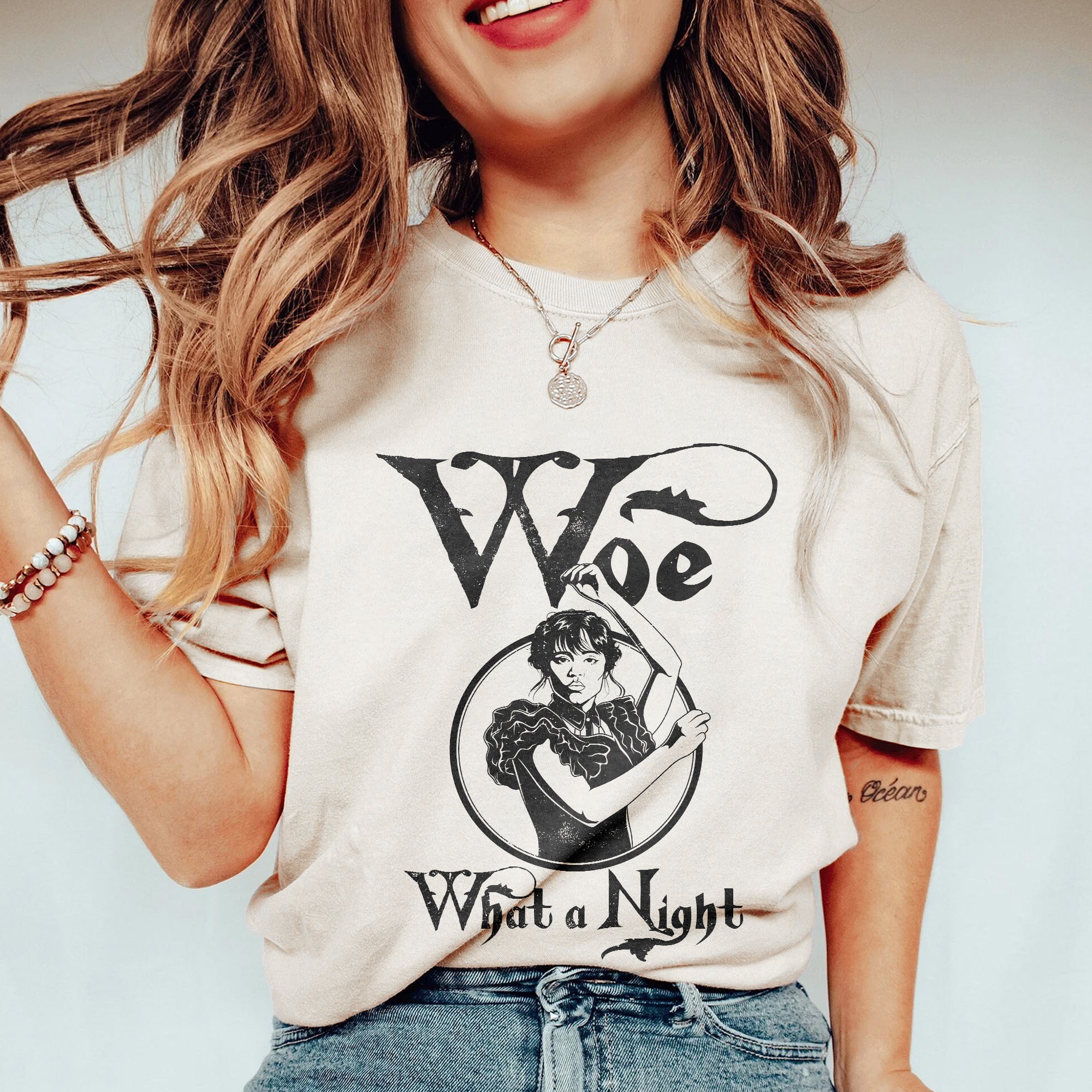Woe What a Night Garment-Dyed Tee