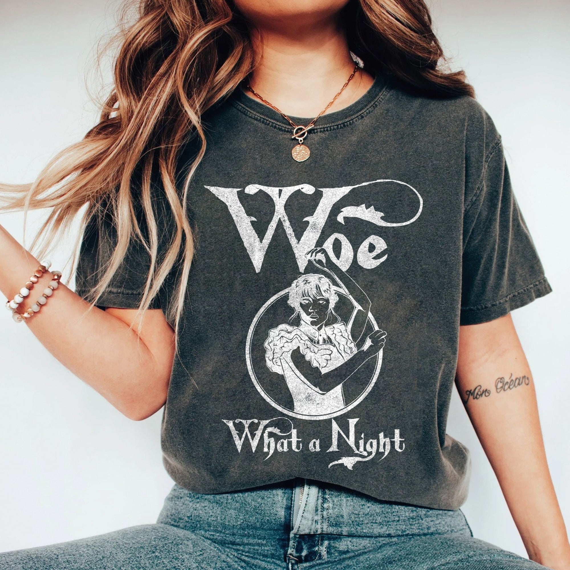 Woe What a Night Garment-Dyed Tee