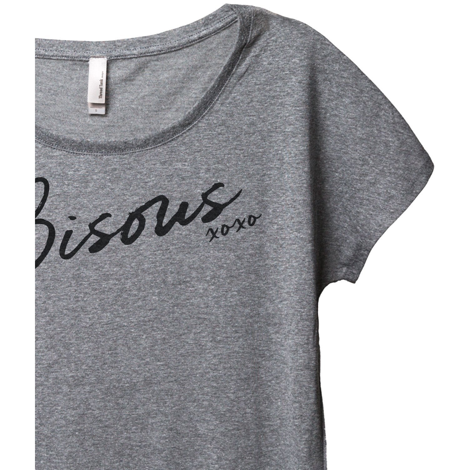 Bisous XOXO Women s Slouchy Dolman T Shirt Tee