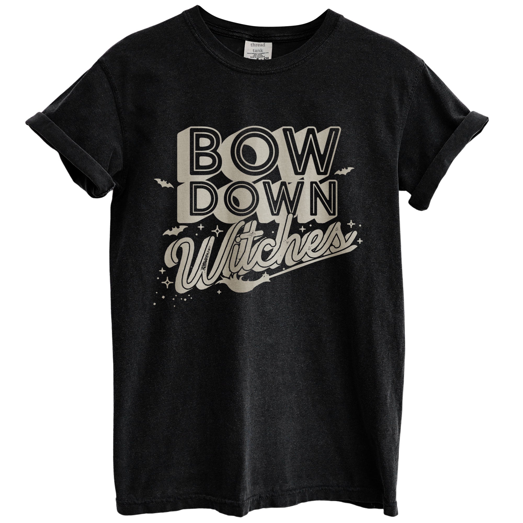 bow down witches oversized garment dyed shirt