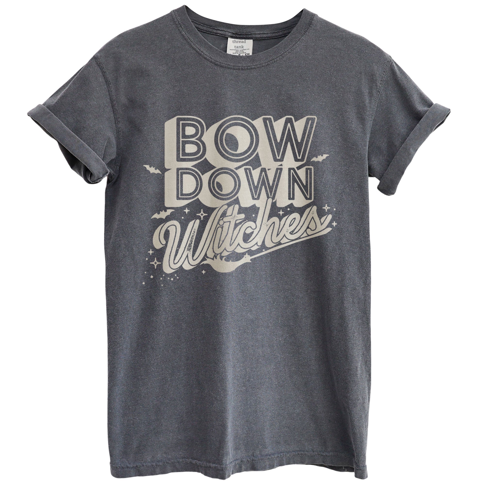 bow down witches oversized garment dyed shirt