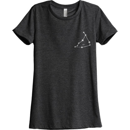 Capricorn CAP Constellation Astrology Women's Relaxed Crewneck T-Shirt Top Tee Charcoal Grey
