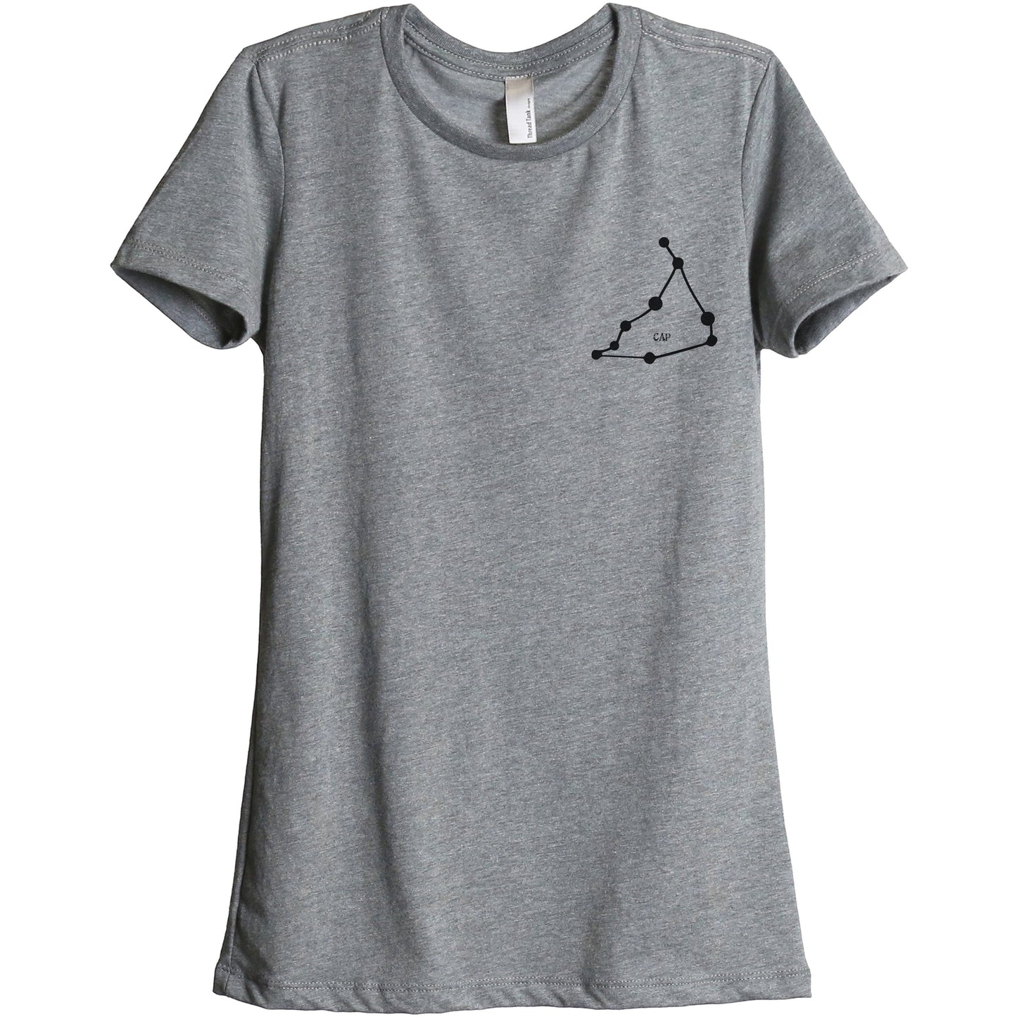 Capricorn CAP Constellation Astrology Women's Relaxed Crewneck T-Shirt Top Tee Heather Grey