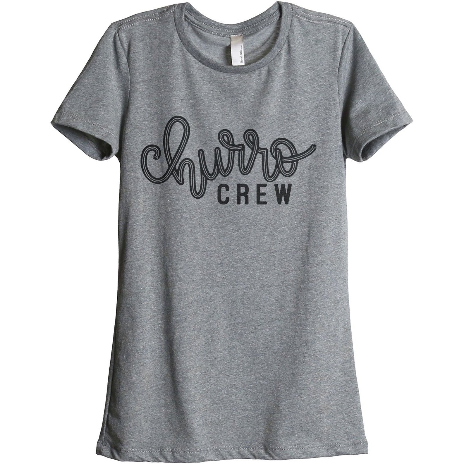 Churro Crew Women's Relaxed Crewneck T-Shirt Top Tee Heather Grey