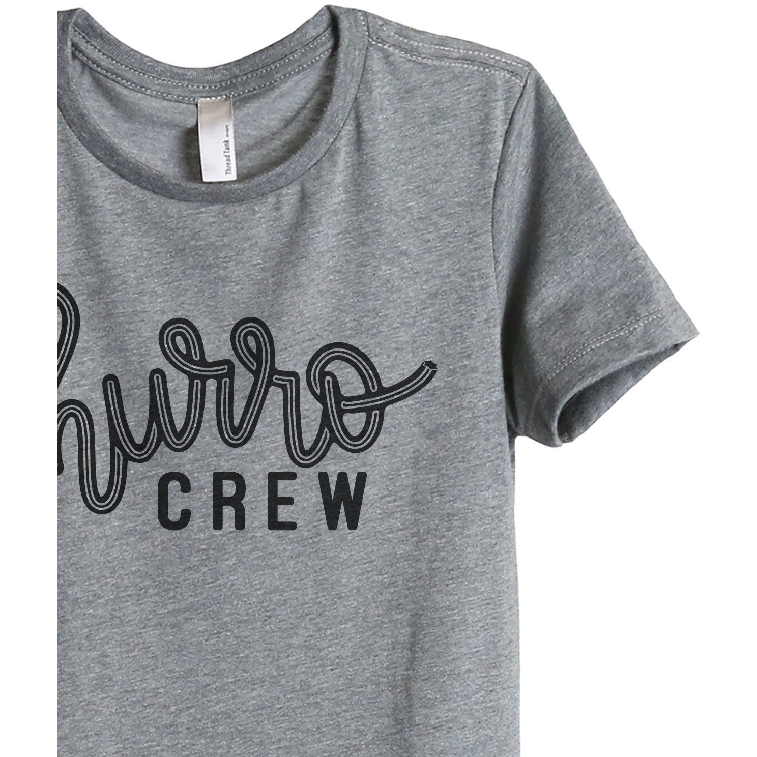 Churro Crew Women's Relaxed Crewneck T-Shirt Top Tee Heather Grey