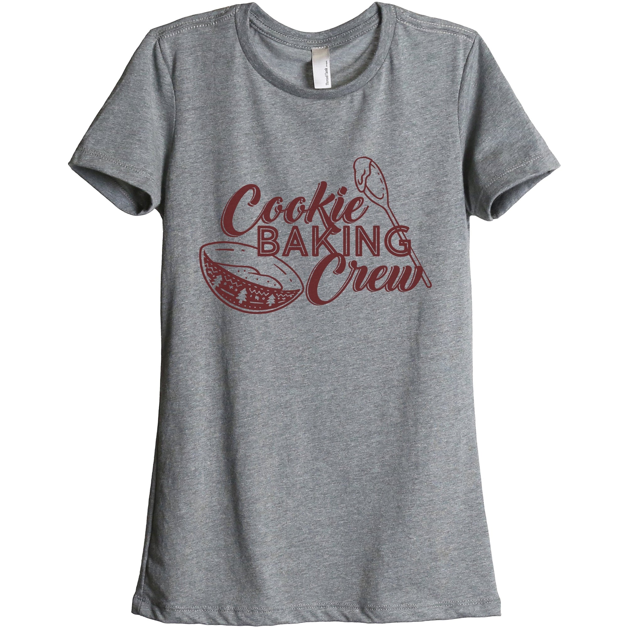 Cookie Baking Crew Women's Relaxed Crewneck T-Shirt Top Tee Vintage White Scarlet Model