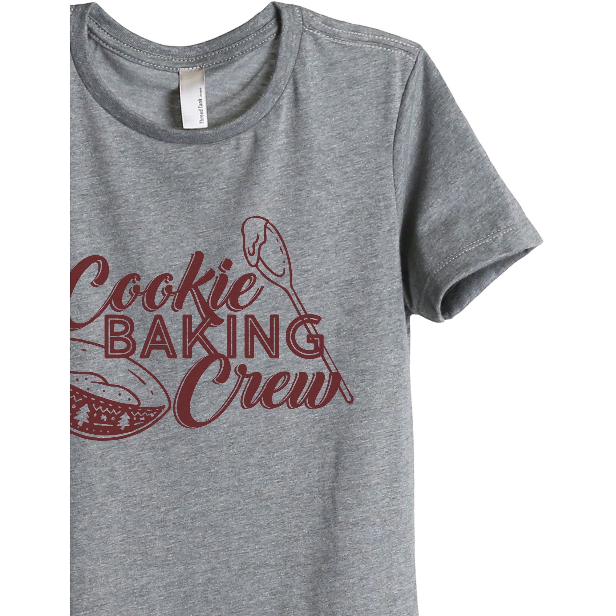Cookie Baking Crew Women's Relaxed Crewneck T-Shirt Top Tee Heather Grey Scarlet