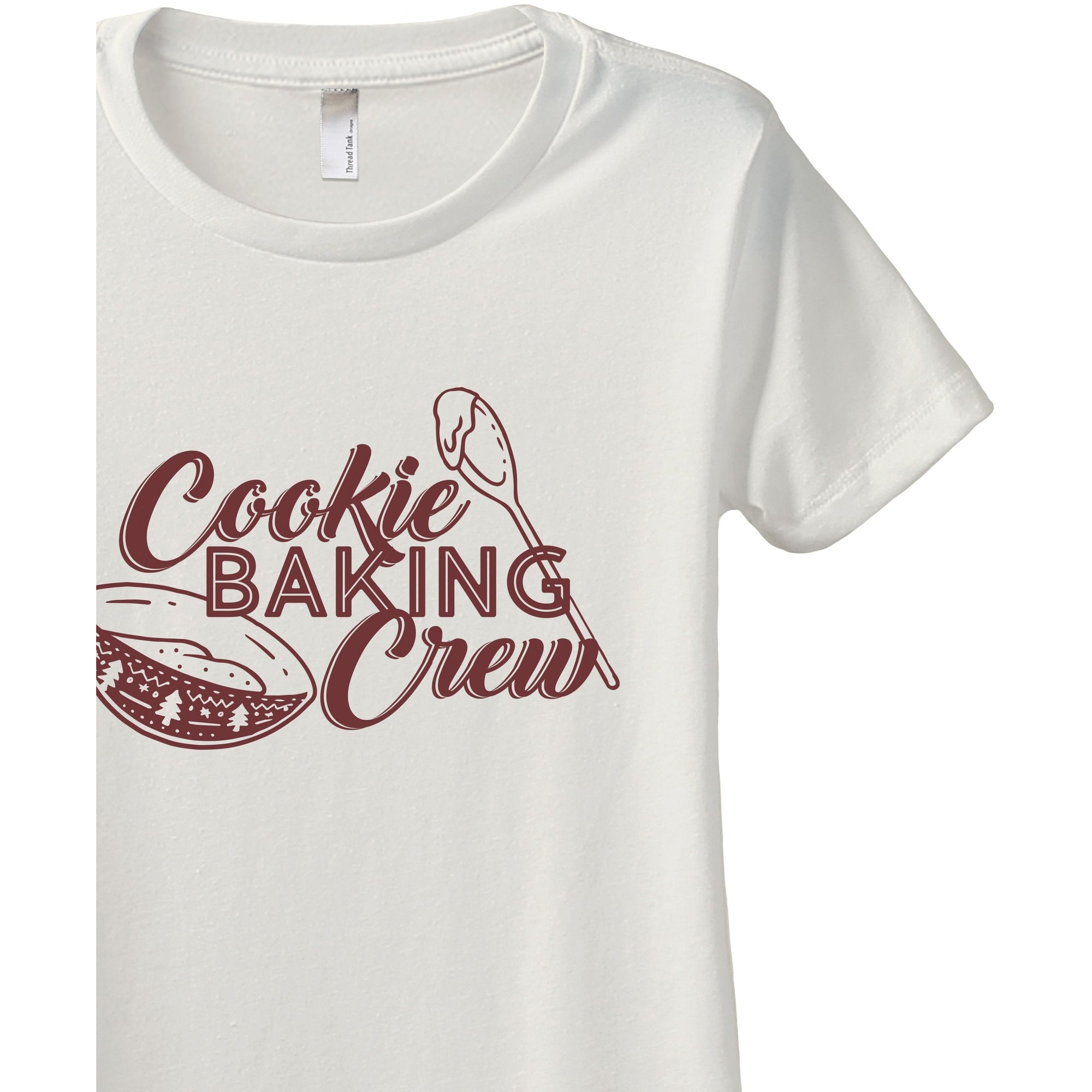 Cookie Baking Crew Women's Relaxed Crewneck T-Shirt Top Tee Vintage White Scarlet