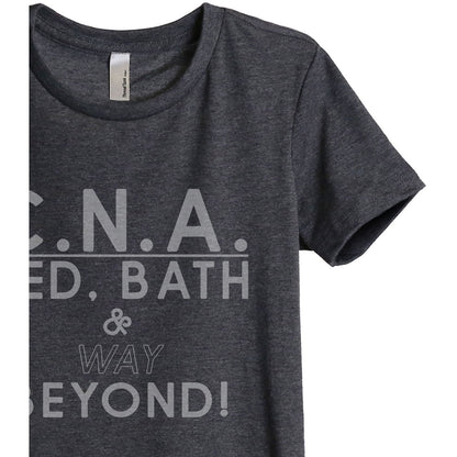 CNA Bed Bath And Way Beyond Women's Relaxed Crewneck T-Shirt Top Tee Charcoal Grey Zoom Details