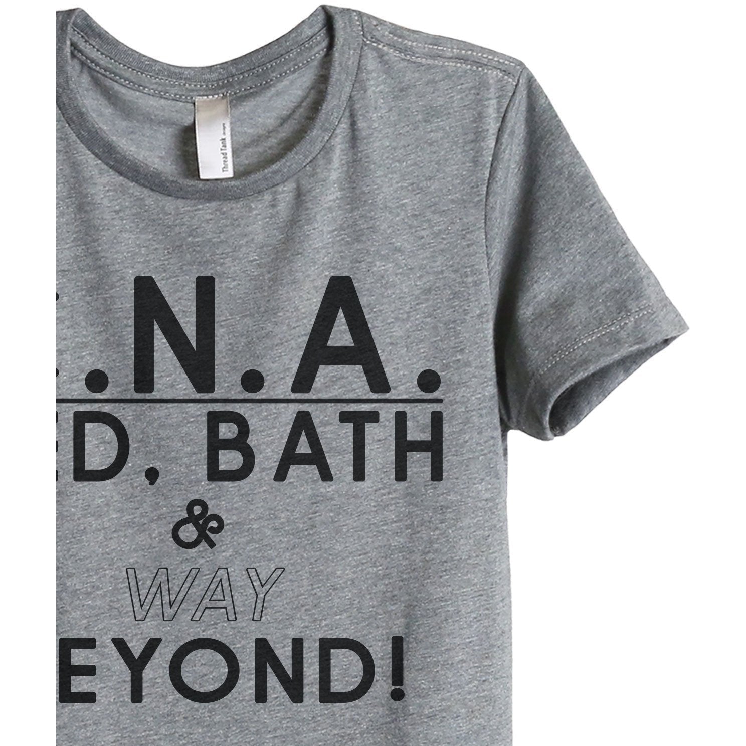 CNA Bed Bath And Way Beyond Women's Relaxed Crewneck T-Shirt Top Tee Heather Grey