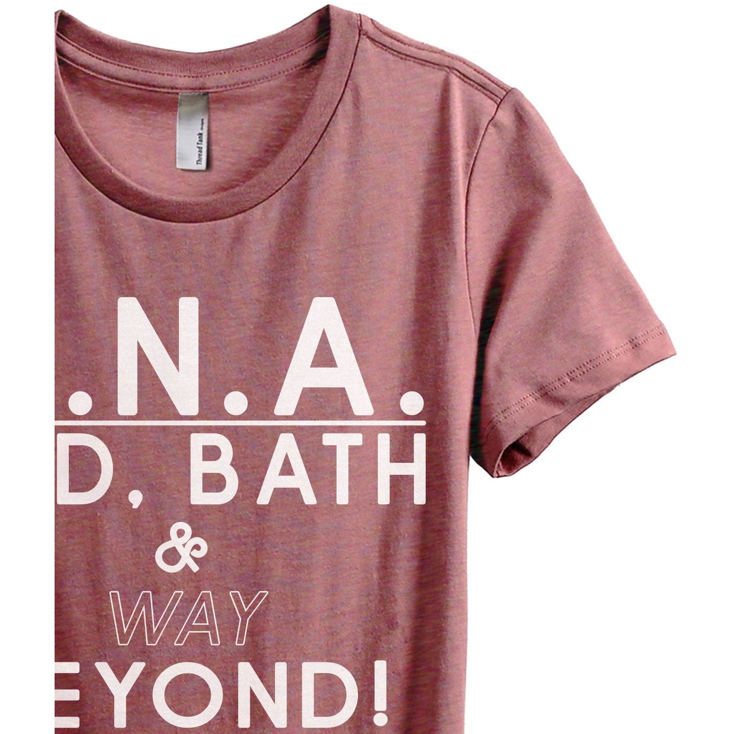 CNA Bed Bath And Way Beyond Women's Relaxed Crewneck T-Shirt Top Tee Heather Rouge Zoom Details
