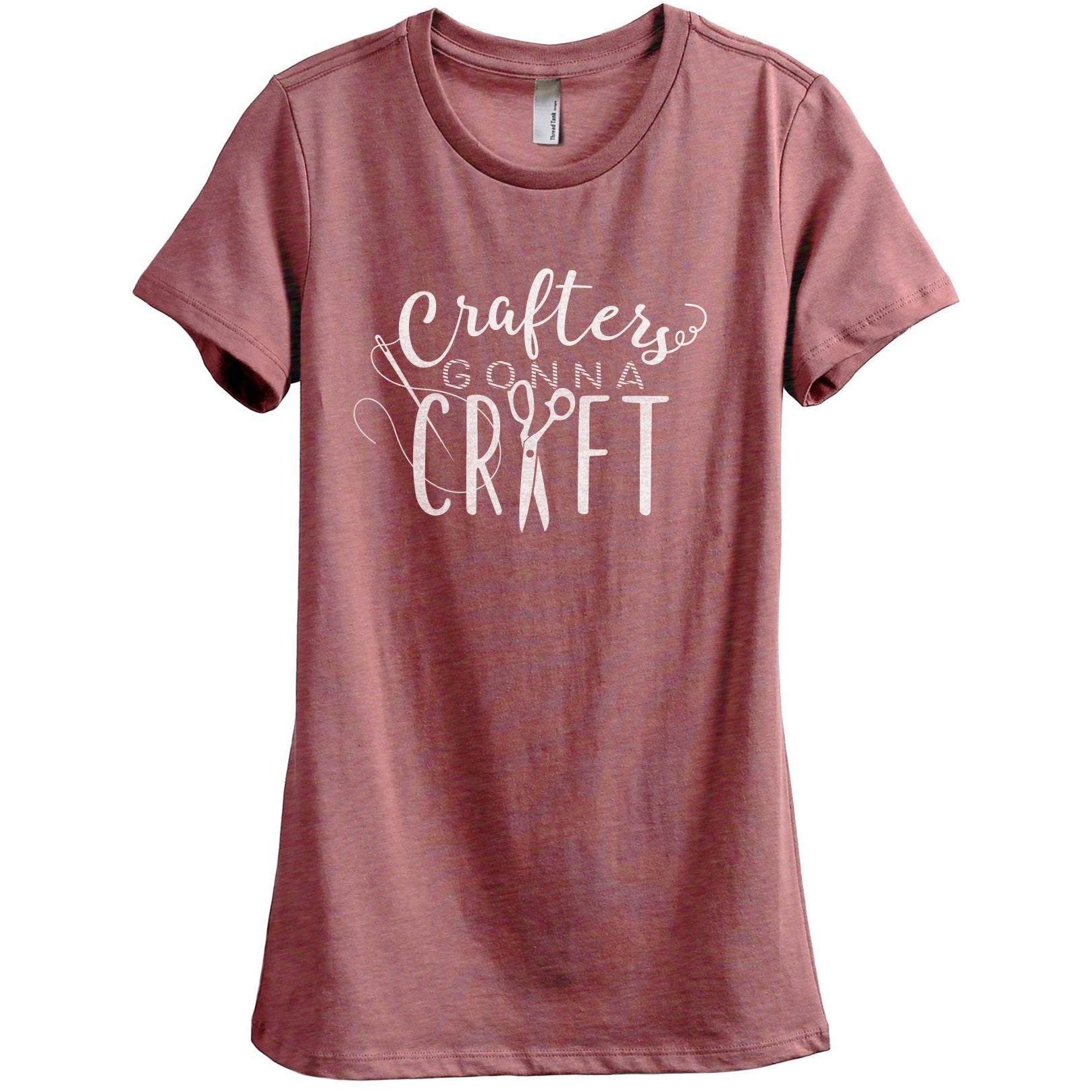 Crafters Gonna Craft Women's Relaxed Crewneck Graphic T-Shirt Top Tee ...