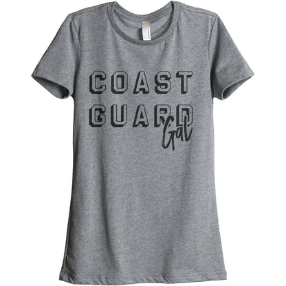 Coast Guard Gal Women's Relaxed Crewneck T-Shirt Top Tee Heather Grey