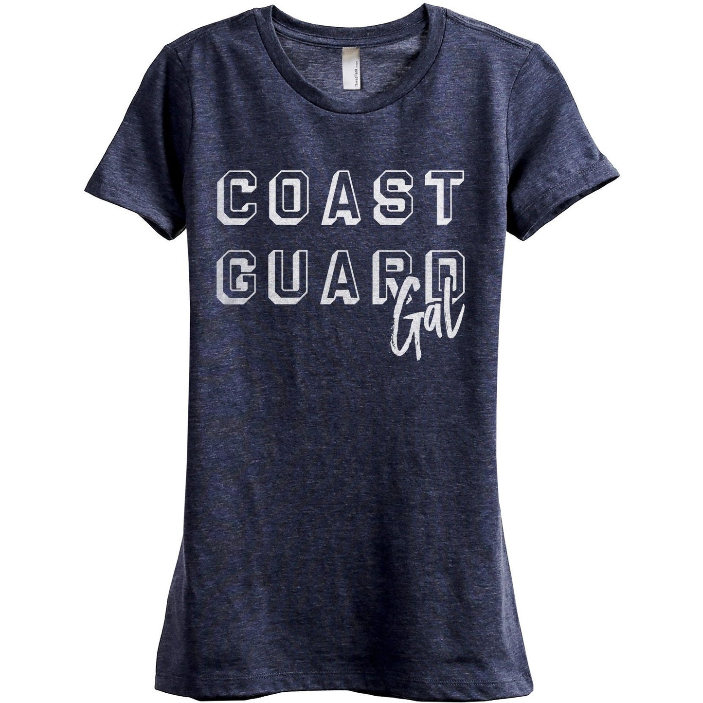 Coast Guard Gal Women's Relaxed Crewneck T-Shirt Top Tee Heather Navy Grey
