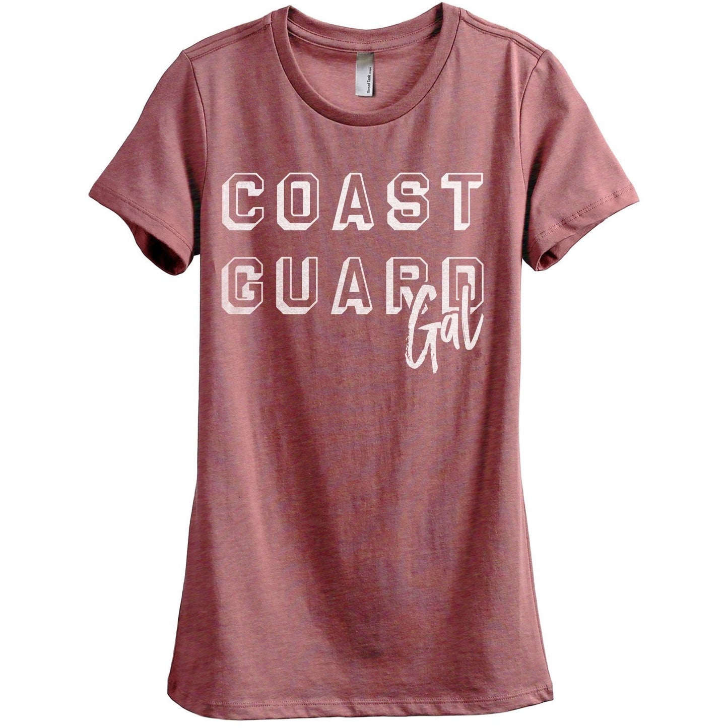 Coast Guard Gal Women's Relaxed Crewneck T-Shirt Top Tee Heather Rouge