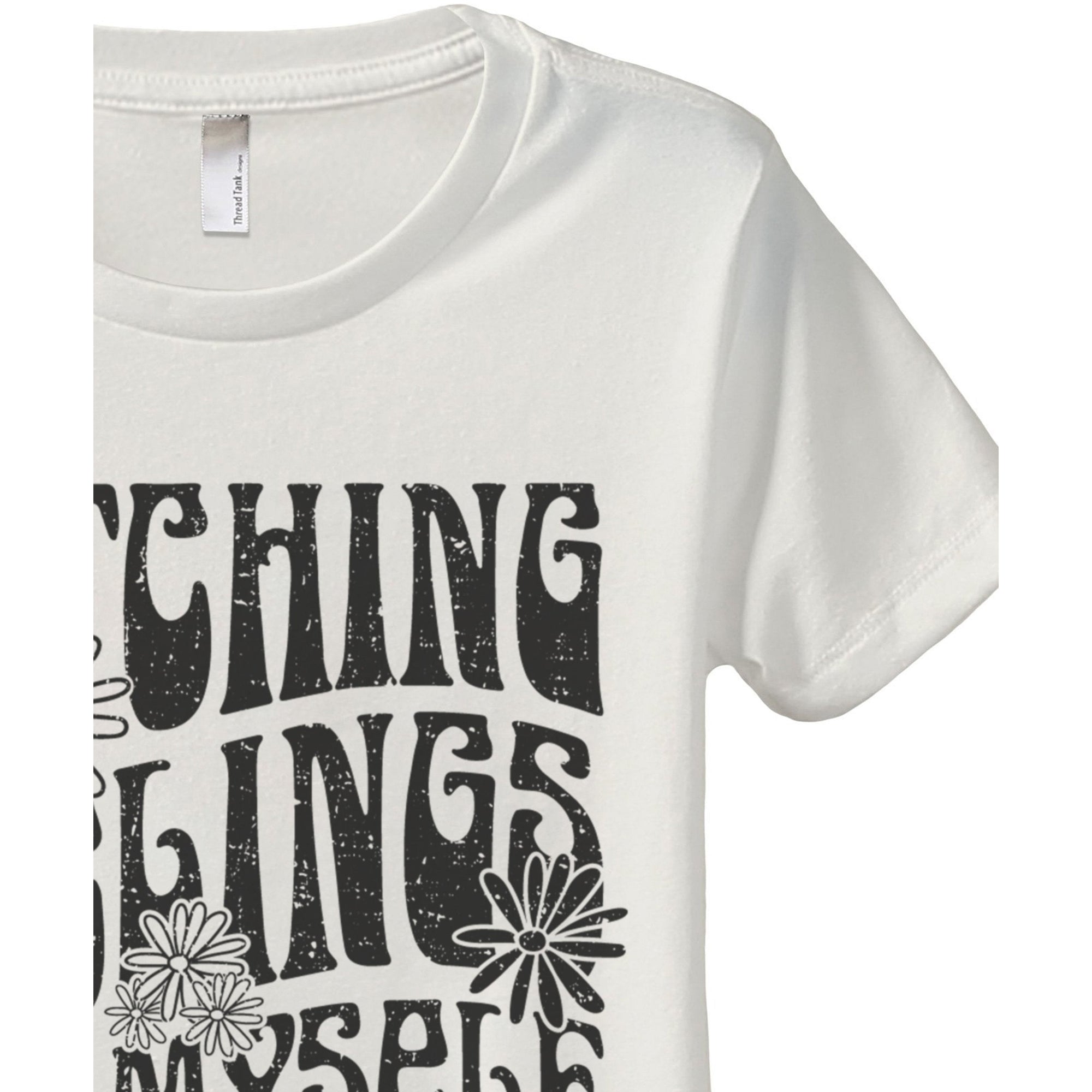 Catching Feelings For Myself Women's Relaxed Crewneck T-Shirt Top Tee Vintage White