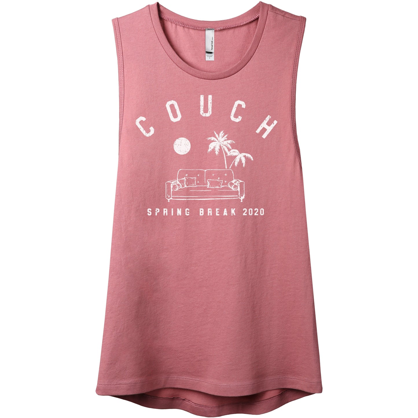 Couch Spring Break Women's Relaxed Muscle Tank Tee Rouge