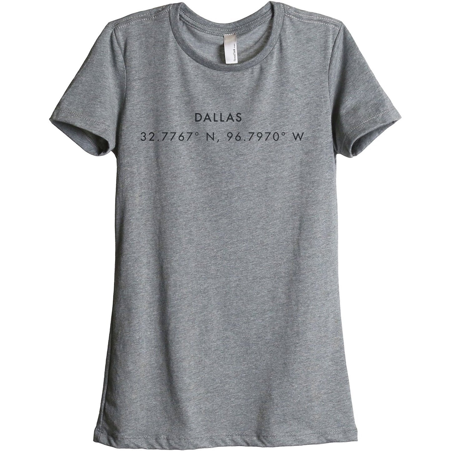 Dallas Texas Coordinates Women's Relaxed Crewneck T-Shirt Top Tee Heather Grey