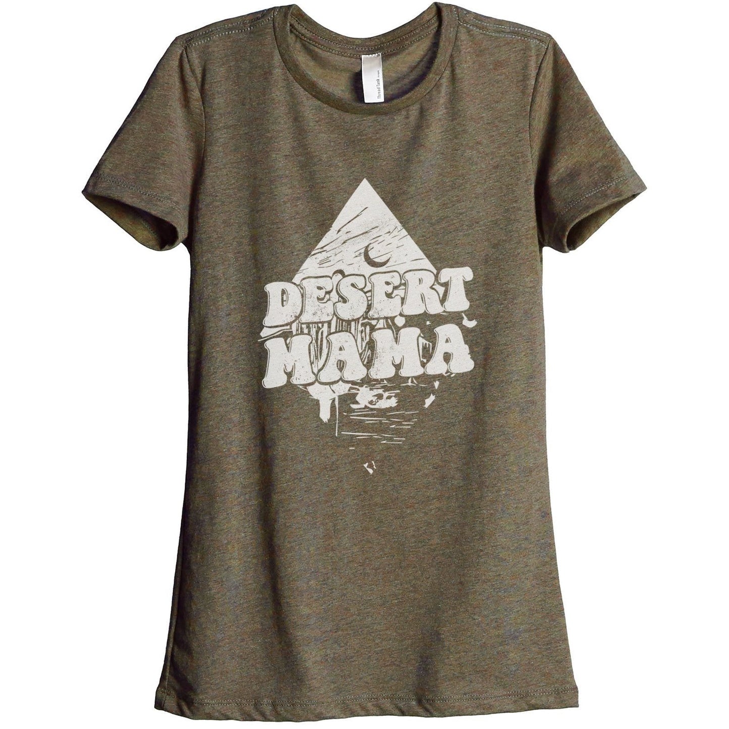 Desert Mama Women's Relaxed Crewneck T-Shirt Top Tee Heather Sage