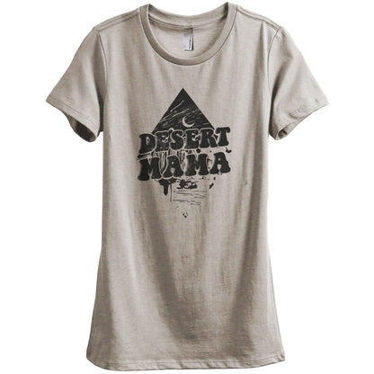 Desert Mama Women's Relaxed Crewneck T-Shirt Top Tee Heather Tan