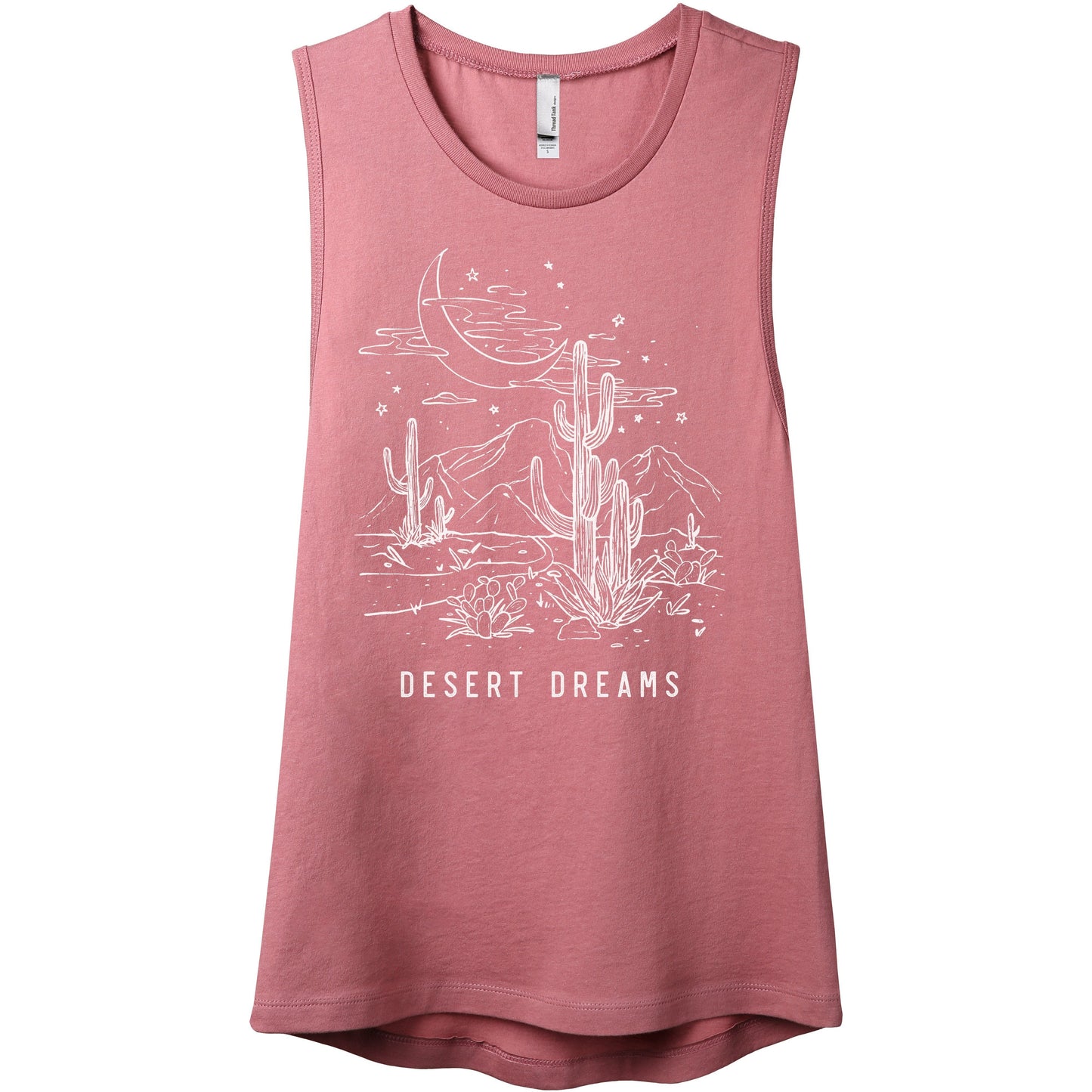 Desert Dreams Women's Relaxed Muscle Tank Tee Rouge