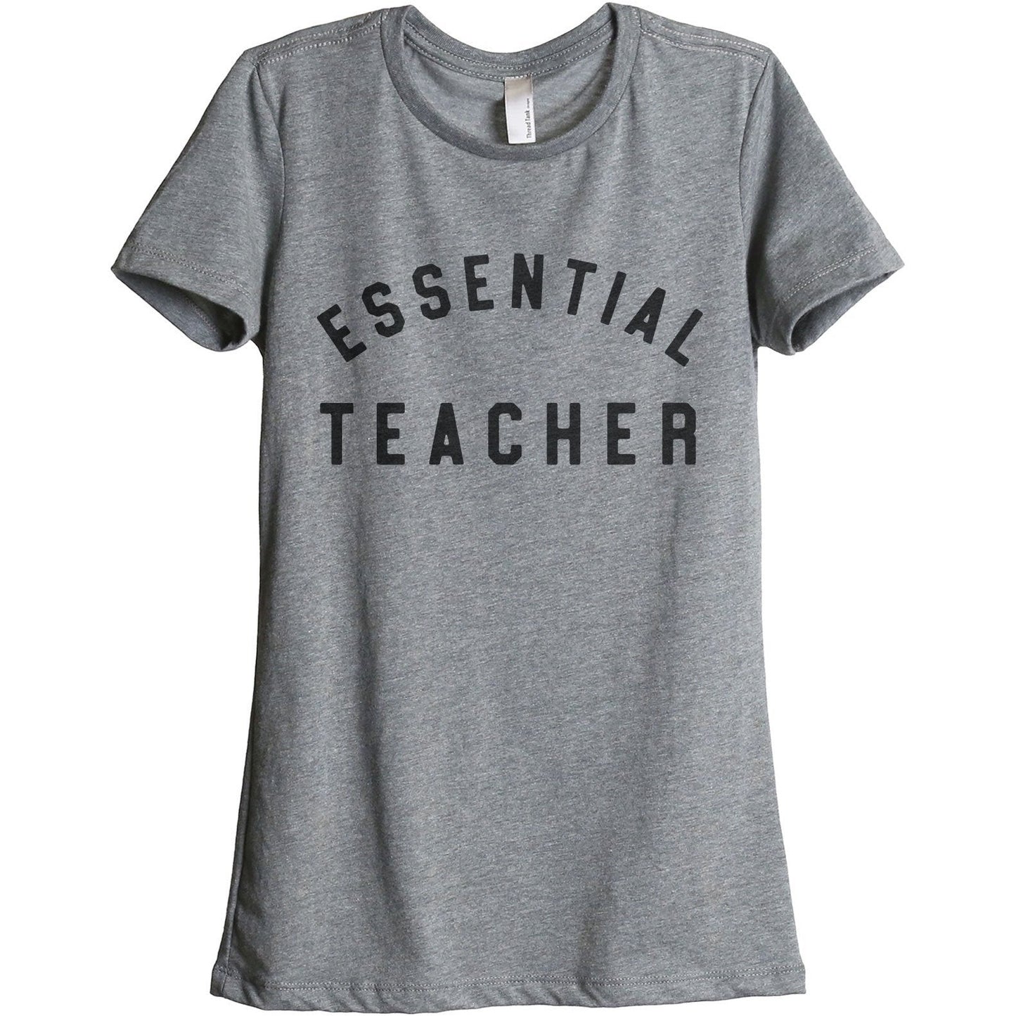Essential Teacher Women's Relaxed Crewneck T-Shirt Top Tee Heather Grey